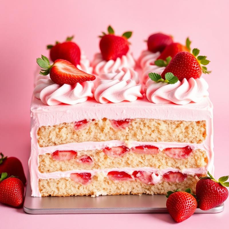 Pastel rectangular estandarizado hecho con el método