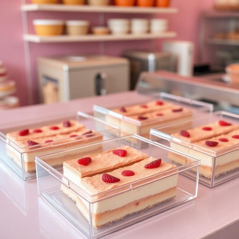 Porciones de pastel empacadas listas para entrega